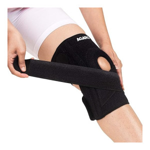 AGARO Knee Brace With Side Stabilizers & Patella Gel Pads, Adjustable Compression