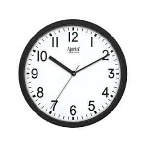 Ajanta Quartz Analog Wall Clock (Black), 22 Cm