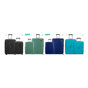 ALFA by VIP Hard Body 4 Wheels Luggage Set of 2 (Small & Medium)
