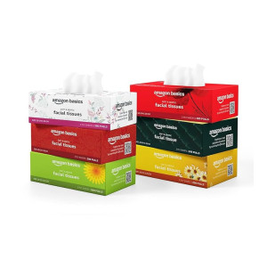 Amazon Basics 2 Ply Facial Tissue Box (1200 Pulls)