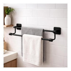 Amazon Basics 24 Inch Self Adhesive No Drill Towel Hanger