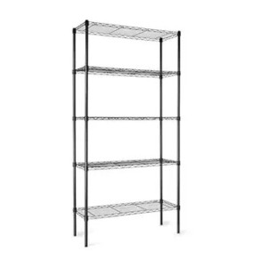 AmazonBasics Height Adjustable 5-Shelves Heavy Duty Steel Rack