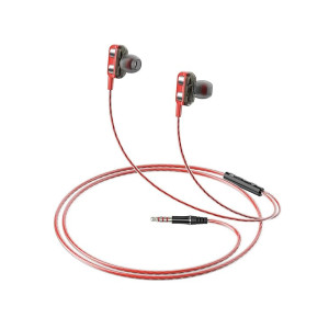 amazon basics in-Ear Wired Earphones with 9mm Dual Drivers, In-line Mic, Powerful Bass, Noise Isolation