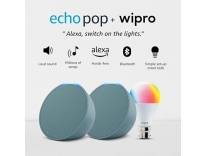 Amazon Echo Pop Twin Pack + Wipro Smart Bulb for Rs. 4398