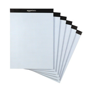 AmazonBasics Quad Ruled Graph Paper Pad, Letter Size