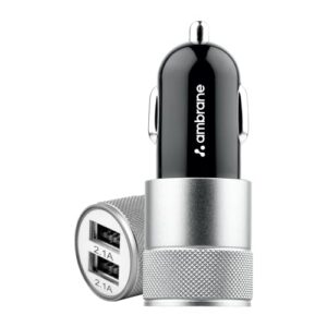 Ambrane 12W Fast Car Charger Dual USB Output Rs. 180
