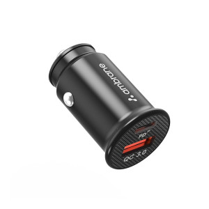 Ambrane 22W Fast Car Charger Dual Port PD + QC