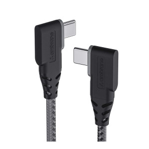 Ambrane Type C to Type C 60W L-Shape Fast Charging Cable