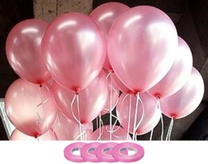 Deal Royal Pink Metallic Balloons 100 Pack for Rs. 162
