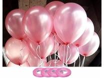 Deal Royal Pink Metallic Balloons 100 Pack for Rs. 162