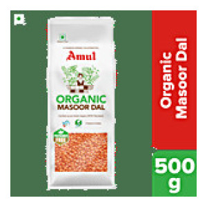 Amul Organic Masoor Dal, 500 g
