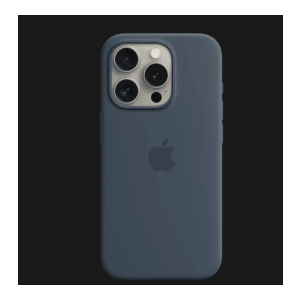 Apple Soft Silicone Back Cover for iPhone 15 Pro (MagSafe Support)