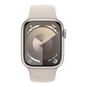 Apple Watch Series 9 GPS 41mm Starlight Aluminium Case with Starlight Sport Band S/M