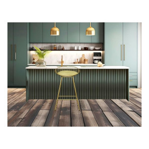 APRODZ Ellis Steel Frame Velvet Bar Stools
