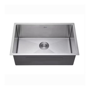 Aquieen Hand Made Single Bowl Kitchen Sink SS 304 (24″ x 18″ x 8″)
