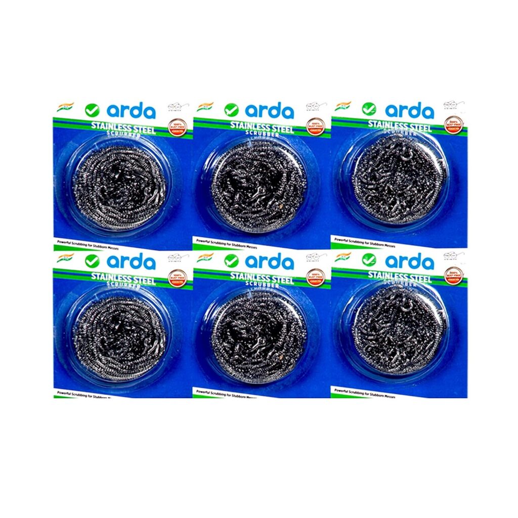 Arda Steel Scrubber Combo Set (Pack of 6) Rs. 33