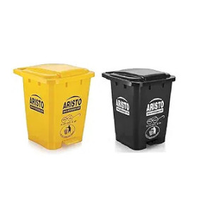 Aristo Plastic Pedal Waste Dustbin 45 LTR Combo