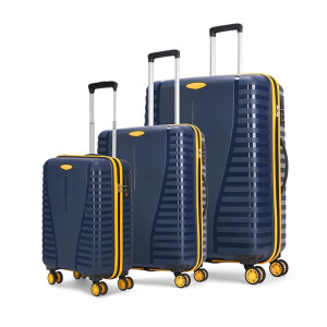 Aristocrat 3 Pc Airpro Plus Set Hard Case Spinner Trolley Bags with TSA Lock