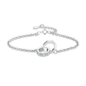 Arturia Womens Chic 925 Sterling Silver Infinity Bracelet