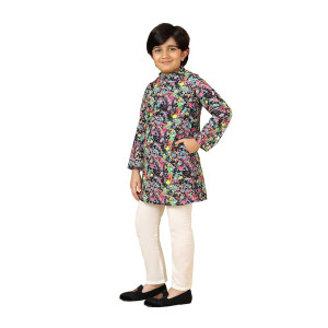 A.T.U.N. Multi Color Splash Kurta & Pyjama Set