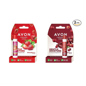 Avon Naturals Lip Balm Strawberry and Cherry Combo
