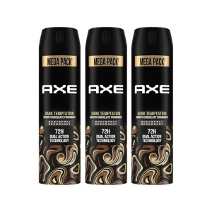 Axe Dark Temptation Long Lasting Deodorant Bodyspray For Men (Pack of 3)