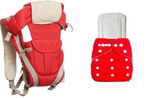 Deal Baby Carrier Bag & Washable Diaper Combo Rs 254