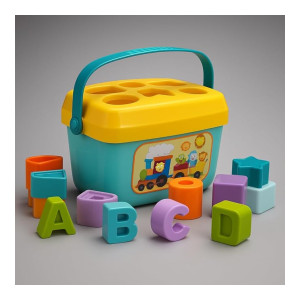 Baby First Chunky Alphabet Blocks Set with Storage Bucket
