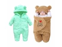 BABYZONE Baby Winter Fleece Romper 2