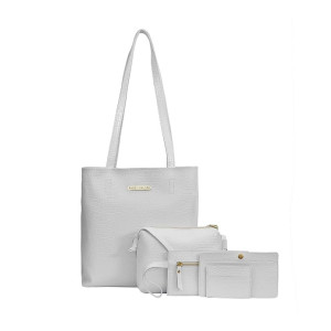 Bagsy Malone Women’s Vegan Leather Stylish Tote Bag Pack of 5