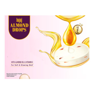 BAJAJ Almond Drops Moisturising Soap with Almond Oil & Vitamin E
