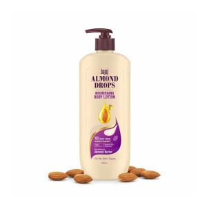 Bajaj Almond Drops Nourishing Body Lotion With Almond Butter | 72 Hr Moisture Retention | Enhances Skin Glow
