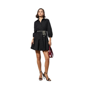 barcino Poplin Short Skater Dori-Belt Dress