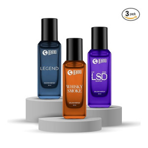 Beardo Triple Threat Collection – LSD, Legend & Whisky Smoke Perfume for Men (20ml x 3)