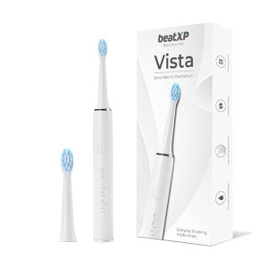 beatXP Vista Sonic Electric Toothbrush for Adults with 2 Brush Heads & 5 Cleaning Modes