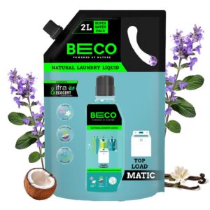 Beco Natural Liquid Detergent Top Load 2L Refill