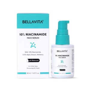 Deal BELLAVITA Niacinamide Face Serum 10% Niacinamide, 0.5% Alpha Arbutin & Hyaluronic Acid Rs. 145