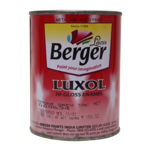 Berger Luxol Hi Gloss Enamel Smoke Grey 500ml Deal Rs. 110
