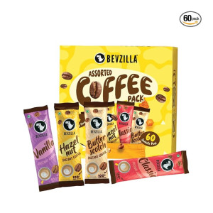 Bevzilla 60 Instant Coffee Powder Sachets (4 Flavours)