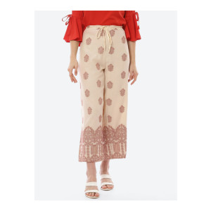 Biba Women Floral Printed Cotton Cropped Palazzos