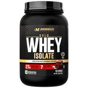 Bigmuscles Nutrition Gold Whey Isolate 1kg (Rich Chocolate)