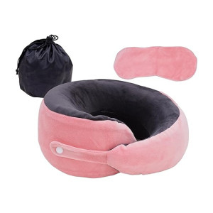 BigPlayer Travel Neck Pillow with Eye Mask and Carry Bag