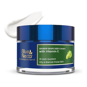 Blue Nectar Plant Based Vitamin C Face Moisturizer for Oily Acne Prone Skin