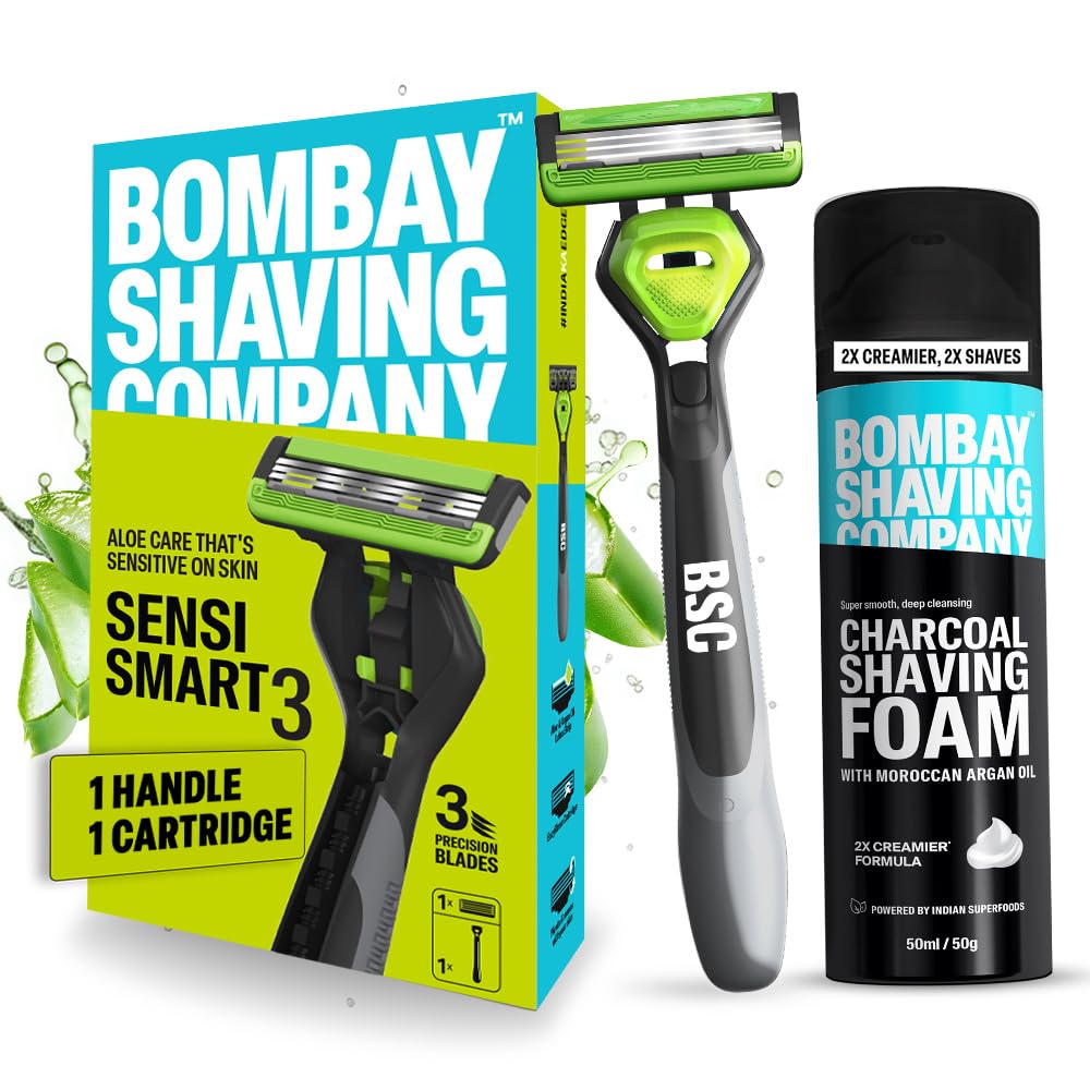 Bombay Shaving Razor & Charcoal Foam Combo Deal