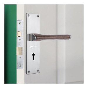 BonKaso KY1247 Premium Zinc Heavy Duty Main Door Lock Set with Handle & Keys (SS Finish)