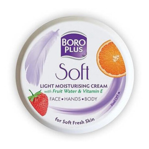 BOROPLUS Soft Light Moisturising Cream Light & Non-sticky 24 Hour Moisturisation (300 ml)