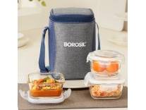 Borosil Alora Glass Lunchbox 3pc Set