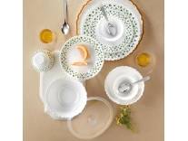 Borosil Silk Series Sage Opalware Dinner Set 41 Pcs for 6 Rs. 1580
