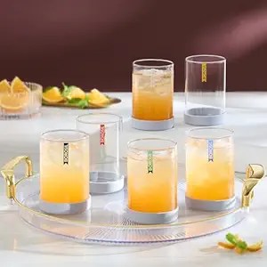 Borosil Vision Drinking Glass Set 6pc with Silicone Base Rs. 453
