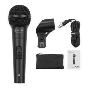 Boya BY-BM58 Professional Cardioid Dynamic Microphone with 5m XLR Cable & Inbuilt Pop Filter